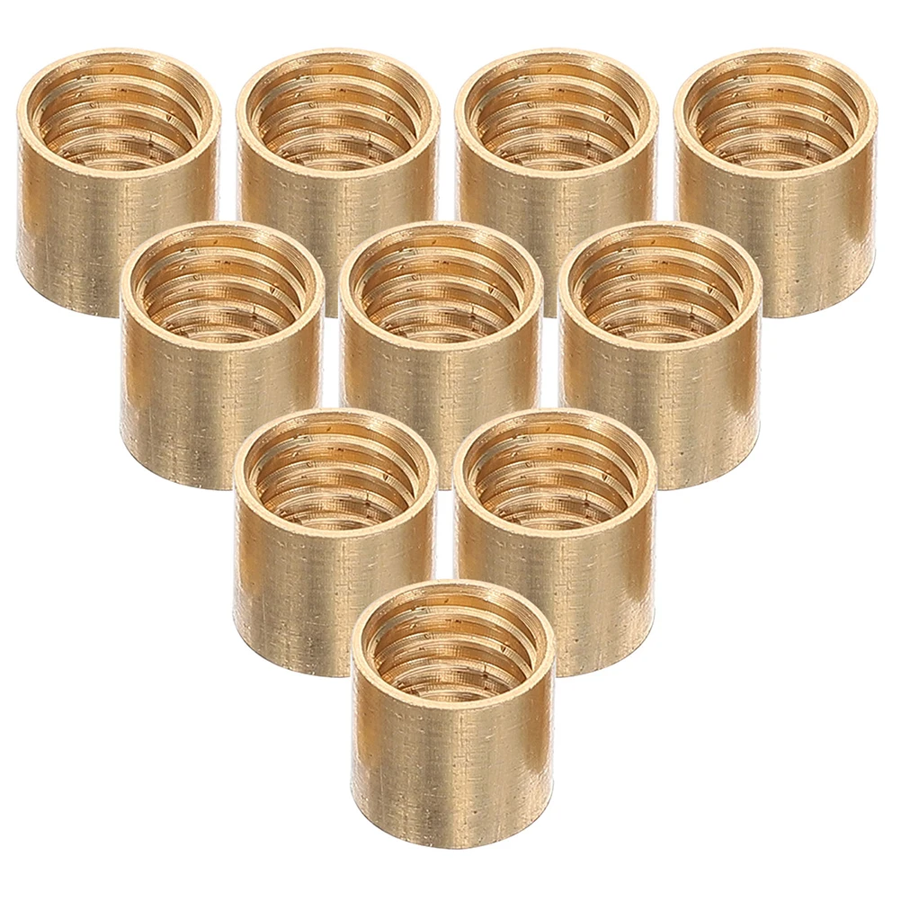 

10 Pcs Pool Ferrules Billiard Copper Hoop Snooker Replacement Supplies Fitting Tips Skin Tables Regular Pockets