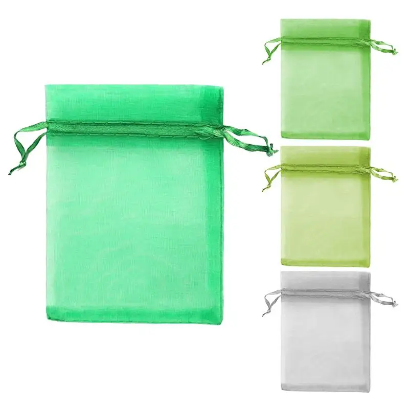 

Fruit Bags For Fruit Trees Fruit Protector Net Cover With Drawstring Green Netting Cover Bags Portable Netting Barrier Bags For