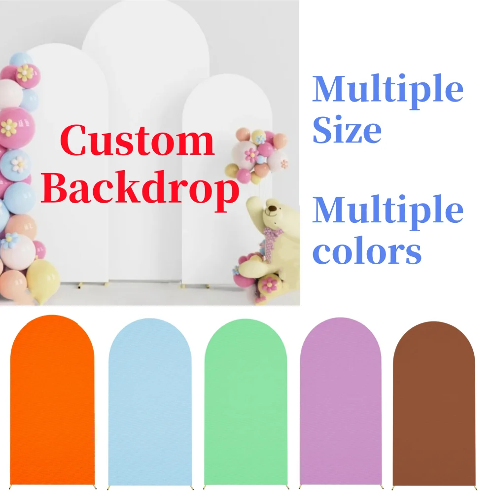 

Wedding Arch Cover Fitted Wedding Arch Stand Covers Round Top Arch Backdrop Cover for Birthday Party Banquet Decoration