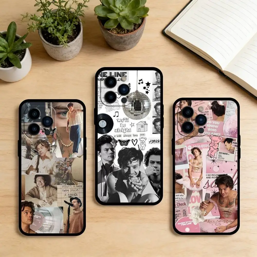 

AAA H-HaRRy Music Styles Phone Case For iPhone 17,16,15,14,13,12,11 Plus,Pro Max,XS,Soft Silicone Black Cover