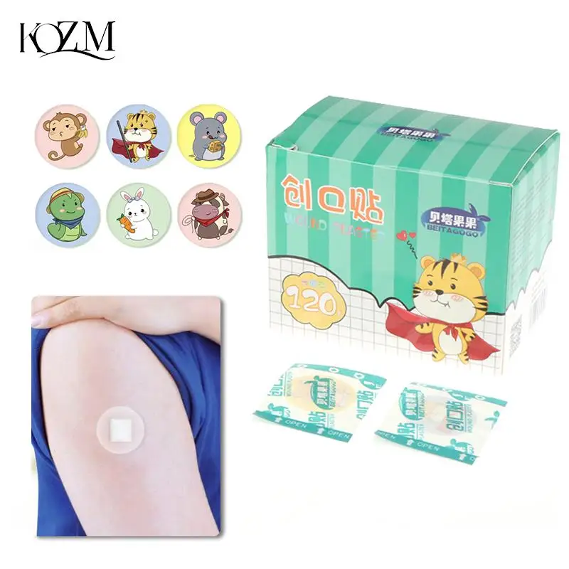 120Pcs/box Waterproof Breathable Round Band Aids Adhesive For Children Wound Care First Aid