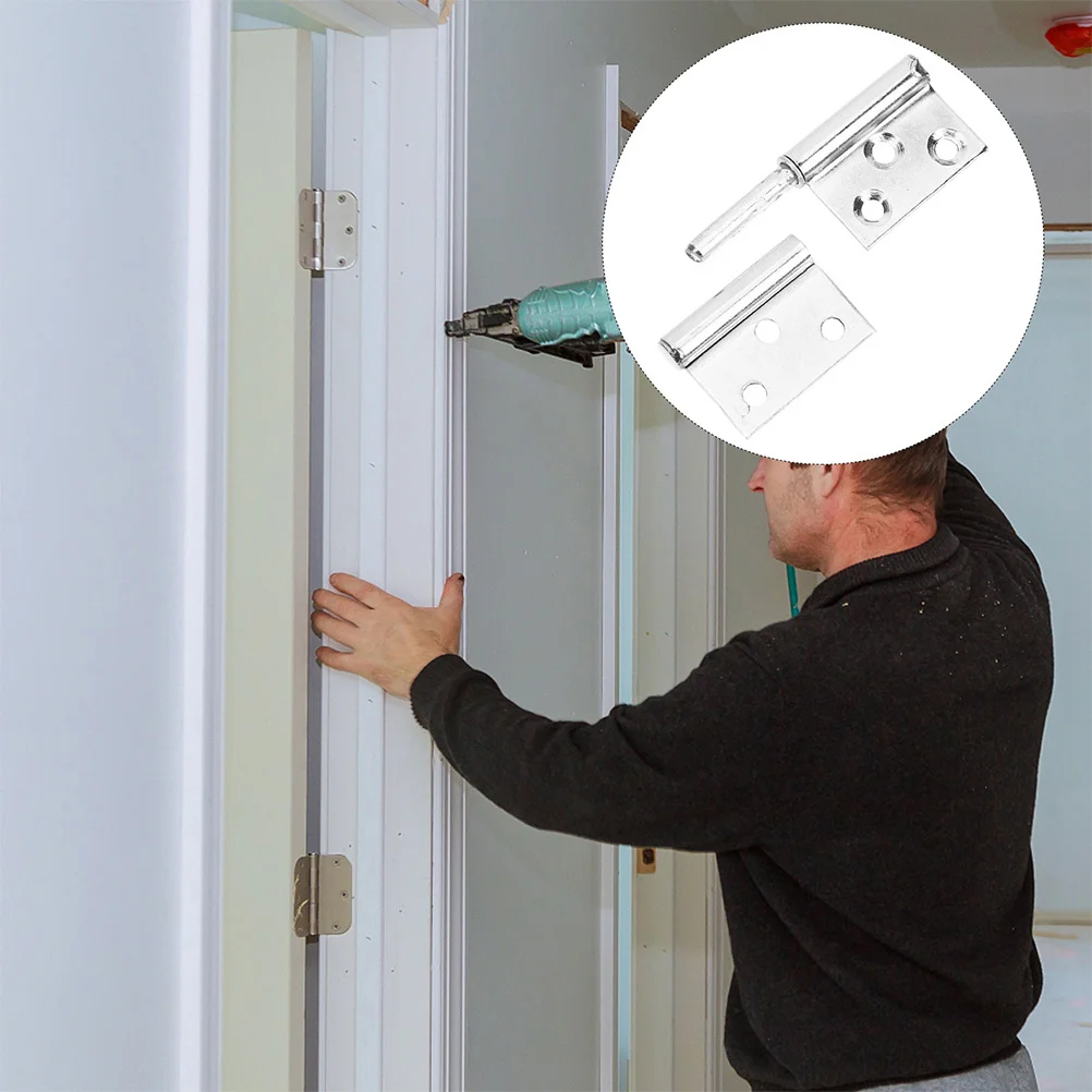 

6pcs Stainless Steel Lift Off Detachable Heavy Duty Door Hinges Flag Design Durable Hinges For Windows Cabinets Garage Wood