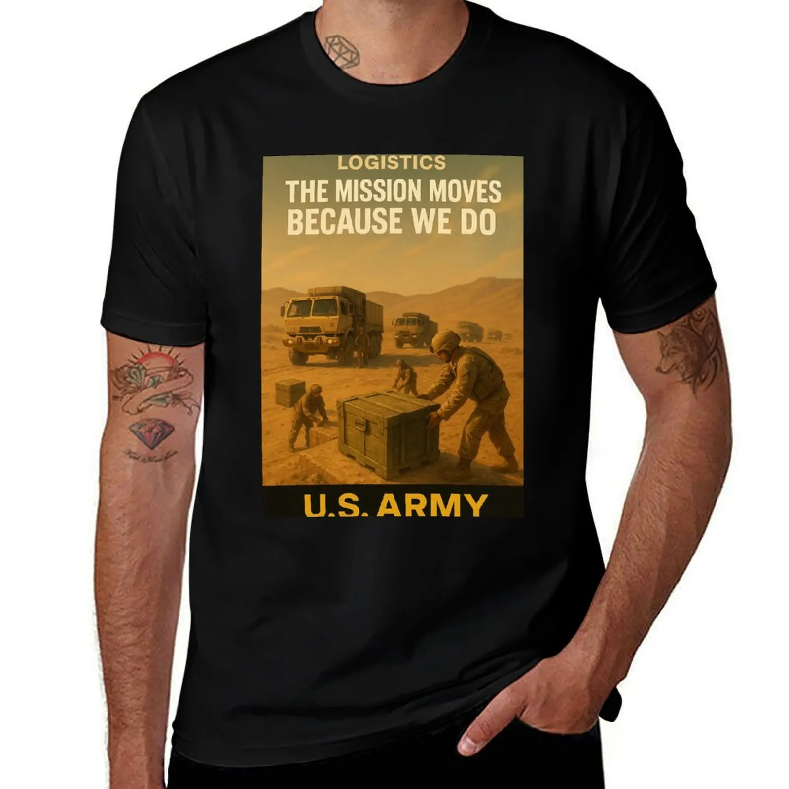 

Logistics T-Shirt tops T-shirts man Anime t-shirt mens tall t shirts
