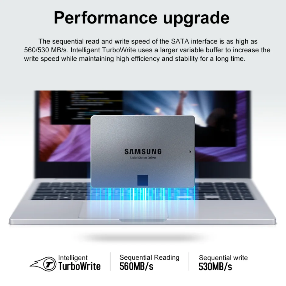 SAMSUNG SSD 870 QVO 1TB 2TB 4TB 8TB wewnętrzny dysk półprzewodnikowy SATA 3 HDD dysk twardy Laptop komputer stacjonarny TLC dysk twardy