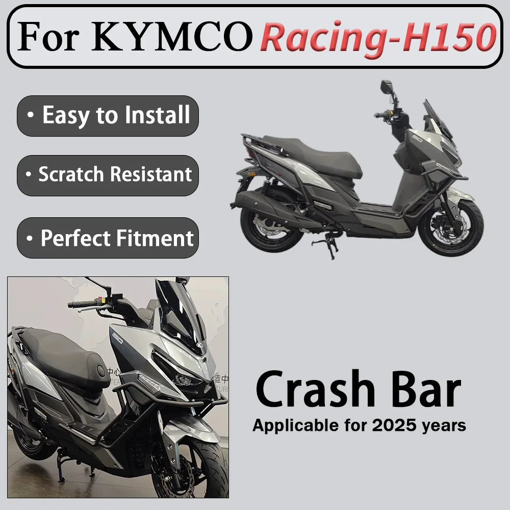 For 2025 KYMCO Racing-H150 Flat-Footboard Version Protective Modification Assembly Bumper Precisely Avoids Headlight