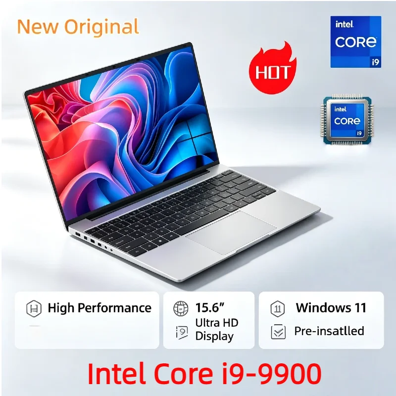 2026 New LENO 15.6" Ultra Slim Laptop Intel I9 9900 Powerful CPU Windows 11 , 32GB RAM 2TB SSD 1080P HD Gaming Notebook Computer