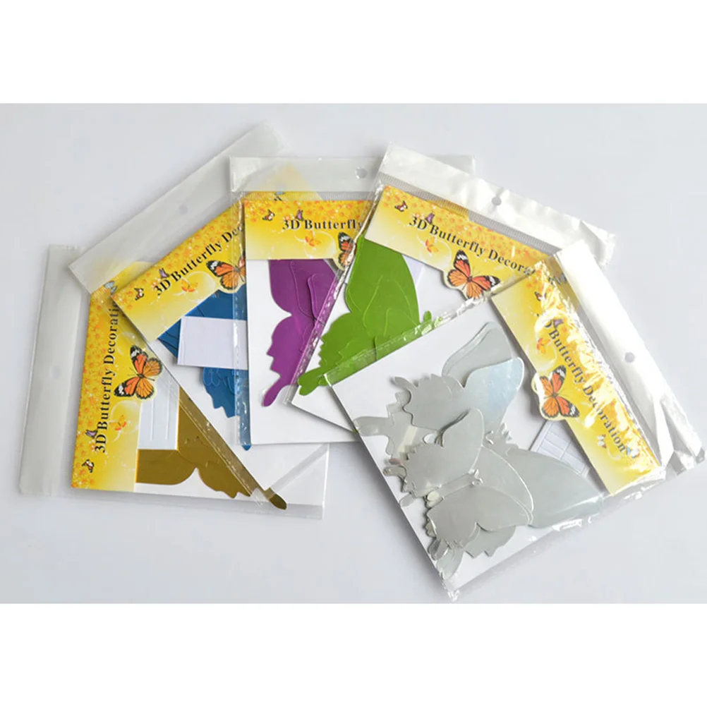 

12Pcs PVC Butterfly 3D Mirror Wall Stickers Removable Easy Stick Room Fridge Decoration Realistic Art Mirror Butterflies