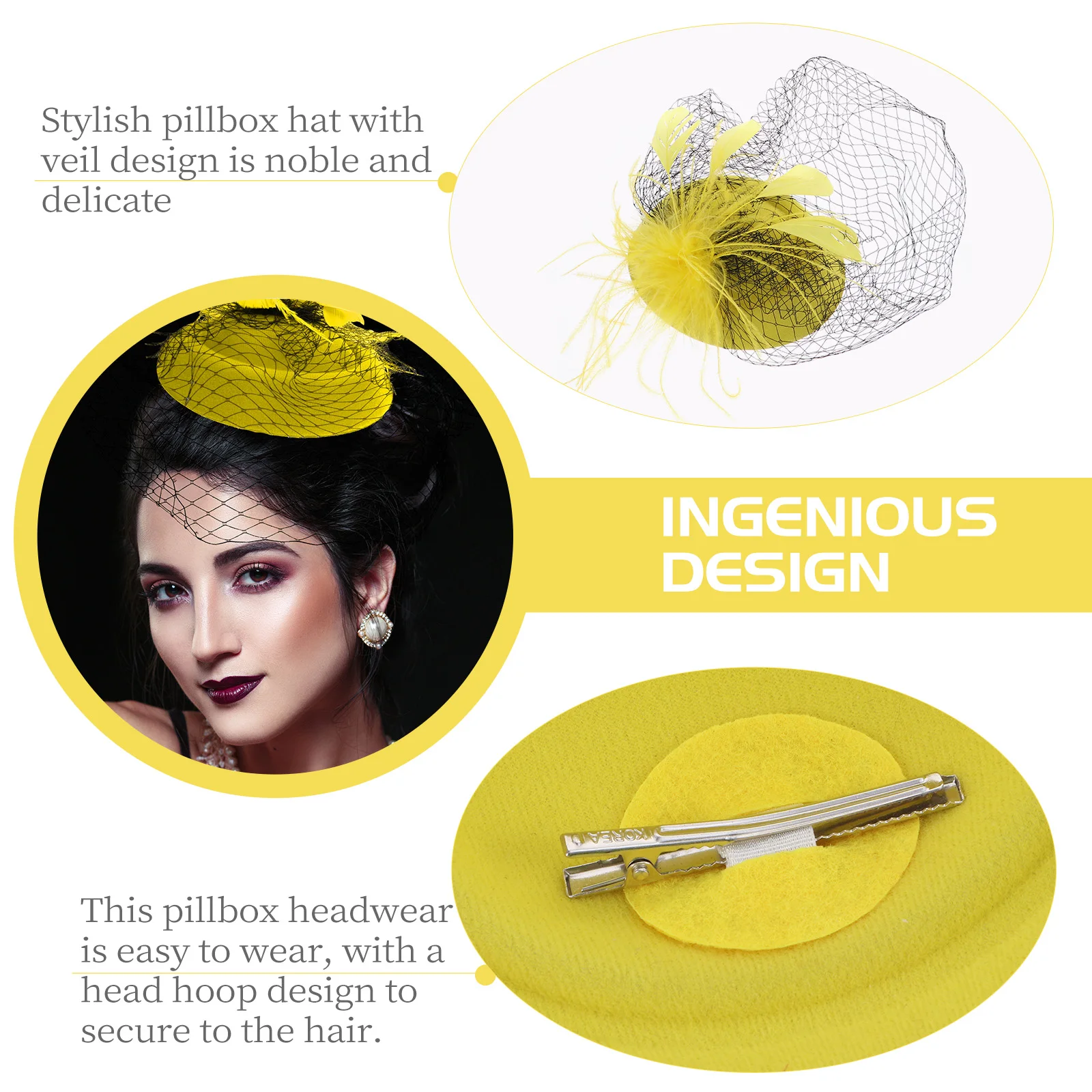 

Chic Hairb 20s Pillbox Headwear Mesh Alloy Wedding Party Headdress Bridal Headpiece Stylish Veil Design Comfortable Glamour