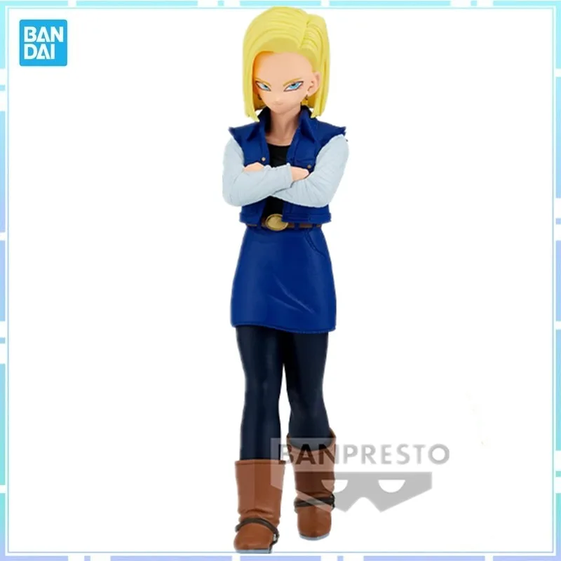 

Bandai Original Banpresto аниме Dragon Ball Z SOLID EDGE РАБОТАЕТ Android 18 ПВХ Фигурка Коллекция Модель игрушки