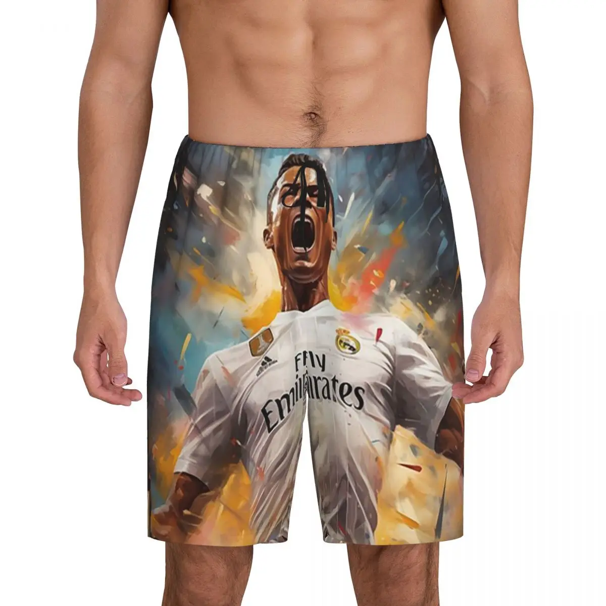 

Custom Cristiano Ronaldo Jumps Short Pajama Pants Men Sleepwear Sleep Lounge Bottom Shorts Sleeping Pants