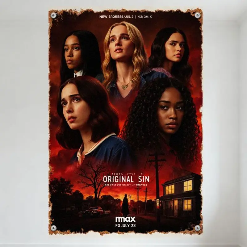 الأصلي الخطيئة HBO ماكس سلسلة خمر تين تسجيل-5 النساء المشهد الريفي الرجعية المعادن المشارك للمنزل بار جدار ديكور 8x12 بوصة #1