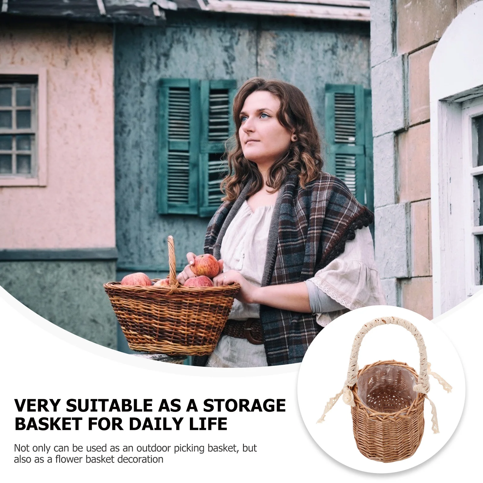 

Flower Petal Basket Party Favor Wedding Decor Woven Baskets for Container Small