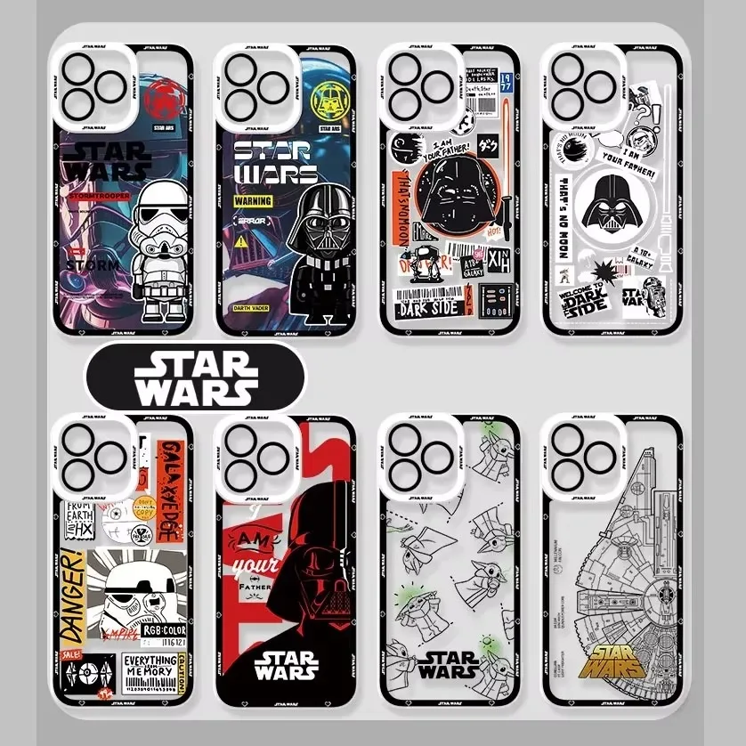 Stars W-Wars Darth Vader Case For Xiaomi Redmi Note 13 12 11 Pro Plus 4G 5G 12S 11S 10 10S 9 9S 8 13C 12C 10C Soft Silicone Etui