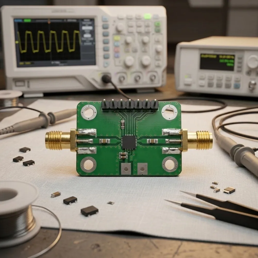 RF Digital Attenuator Module Featuring PE4302 6-Bit Architecture 0.5dB Step Accuracy 0-31.5dB Range for Signal Level Calibration