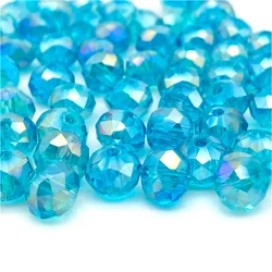 2 3 4 6 8mm Crystal Beads for Jewelry Making Loose Spacer Rondelle Faceted Glass Beads Earring Bracelets DIY Accessories