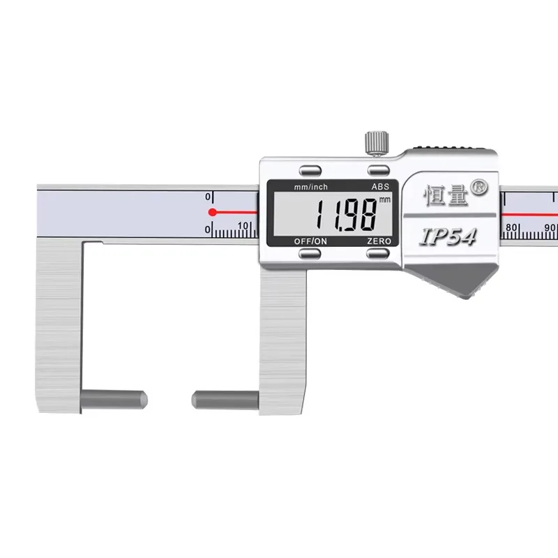 IP54 Stainless Steel Digital Caliper, High Precision with Extended Cylindrical and External Groove
