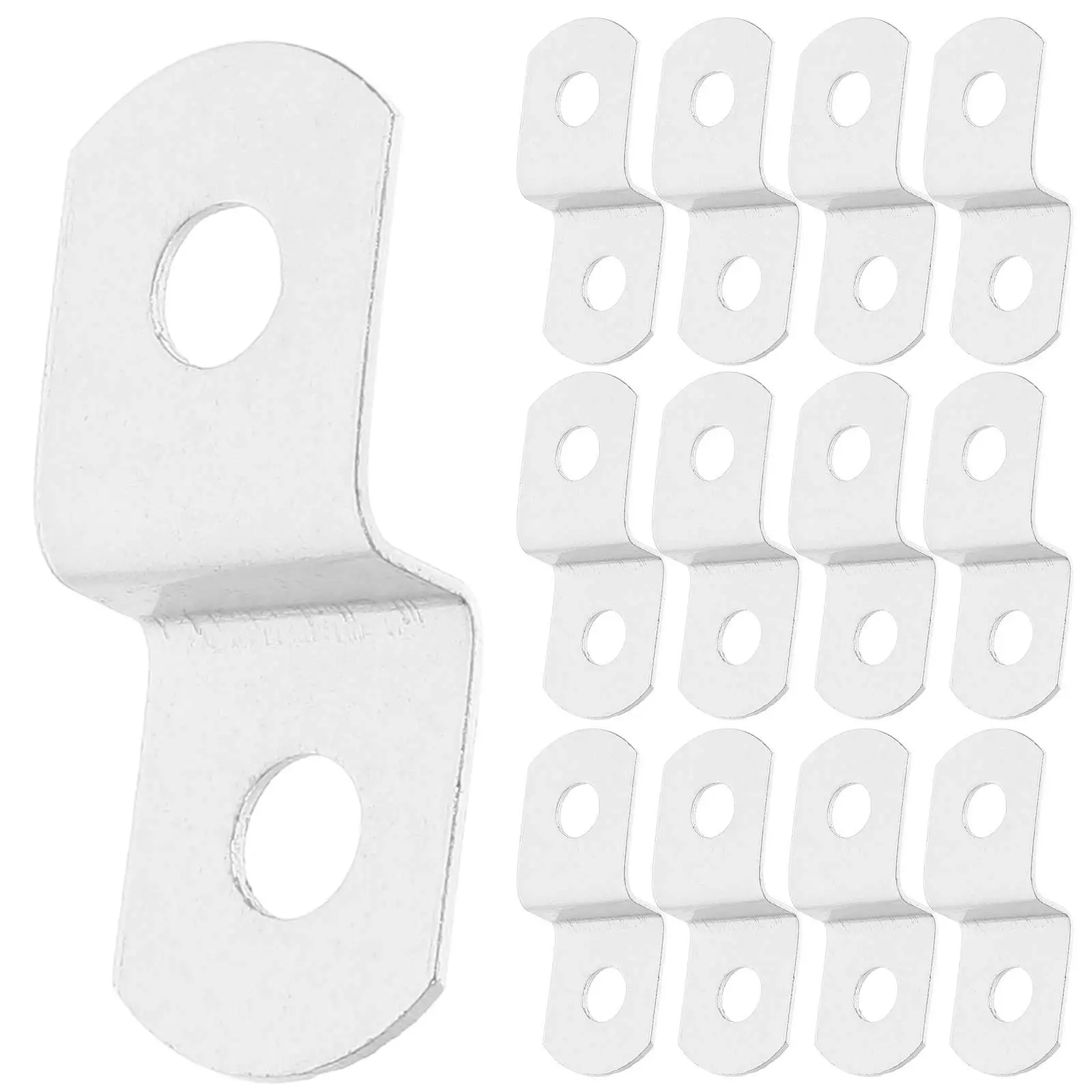 

120Pcs Z Shape Angle Brackets Photo Frame Connectors for Mirror Cabinet Canvas Fixed Clips Durable Practical Fastener Smooth