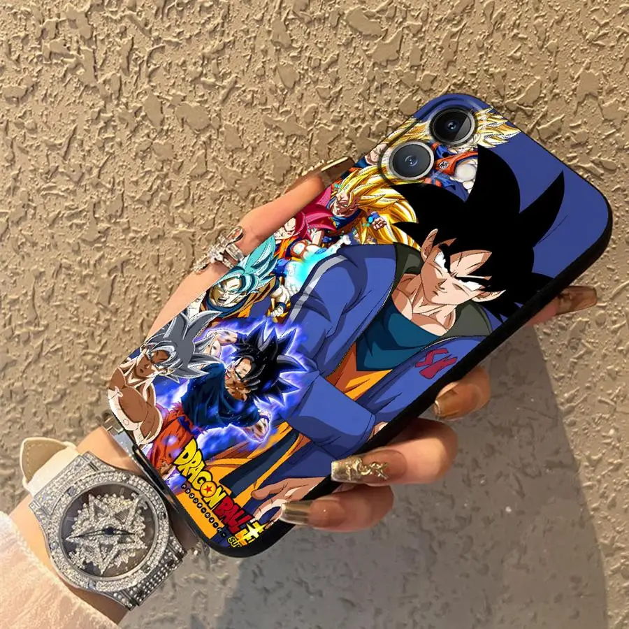 Hülle für iPhone XS Max XR 15 16 14 Plus 13 12 11 17 Pro 17Air 7 8 Schwarz Soft Phone Cover Dragon Ball Son Goku Saiyajin 4