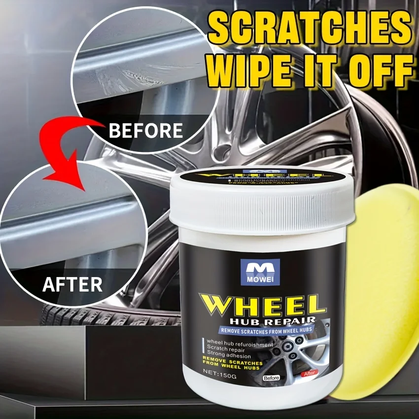 Rim Scratch Repair Kit Wheel Scratch Removal & Restoration - Quick Fix for Scratches with Long-Lasting for All Vehicle Models