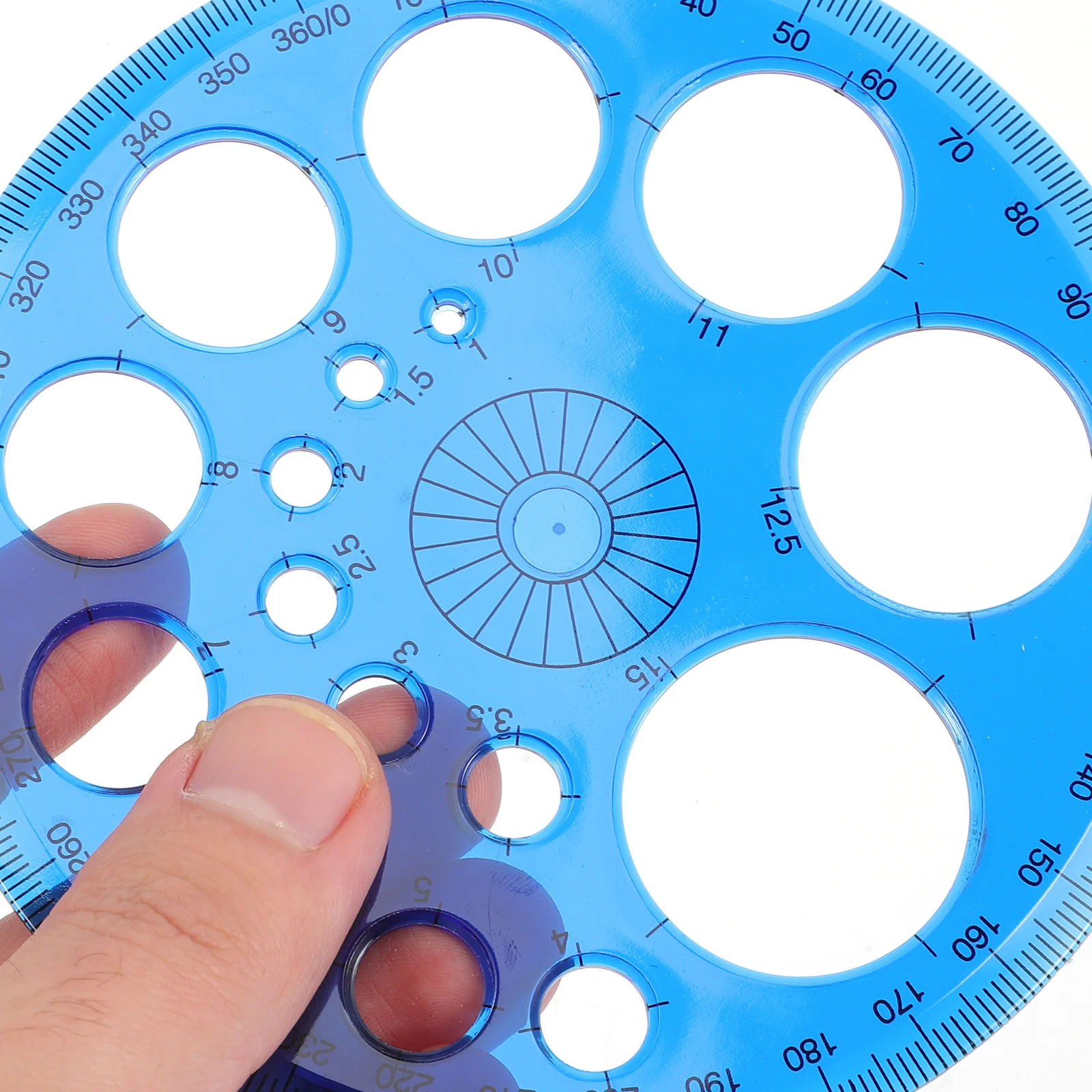 10pcs Degree Plastic Measuring Tool Math Geometry Students Protractor Drafting Ruler Student Portable Scale