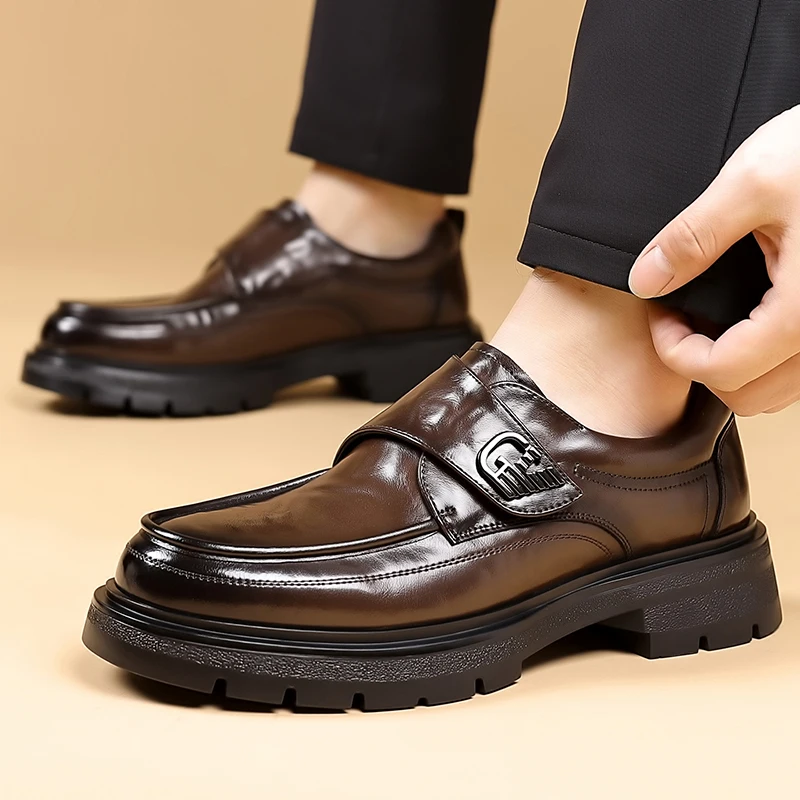 

Men Leather Shoes with Hidden Height Increase
