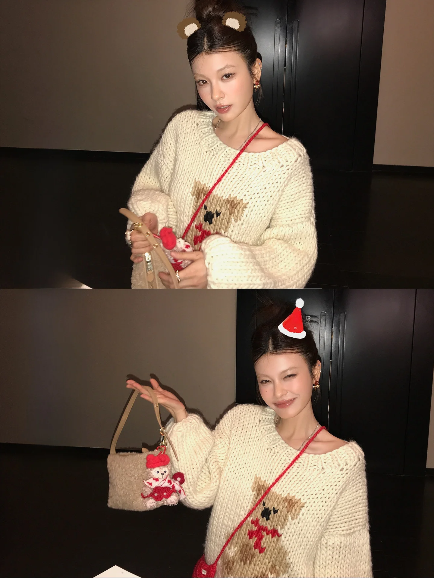 

Вязаный свитер LIONE Soft Bear ручной работы, плотной вязки, милый, омолаживающий, свободного кроя, с круглым вырезом, с длинными рукавами, женский, зимний, модный