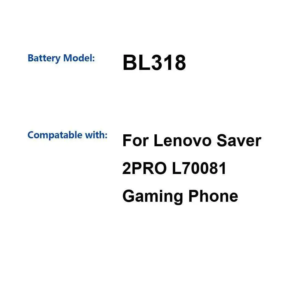 

Stable High-Efficiency 2750Mah BL318 For Lenovo Saver 2 Pro L70081 Mobile Phone Battery