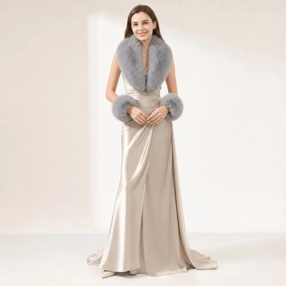Echarpe-chale-en-fausse-fourrure-texturee-tendance-et-chaude-avec-col-et-poignets-detachables-doux-au-toucher-confortable-et-moelleux-pour-rendez-vous-en-soiree