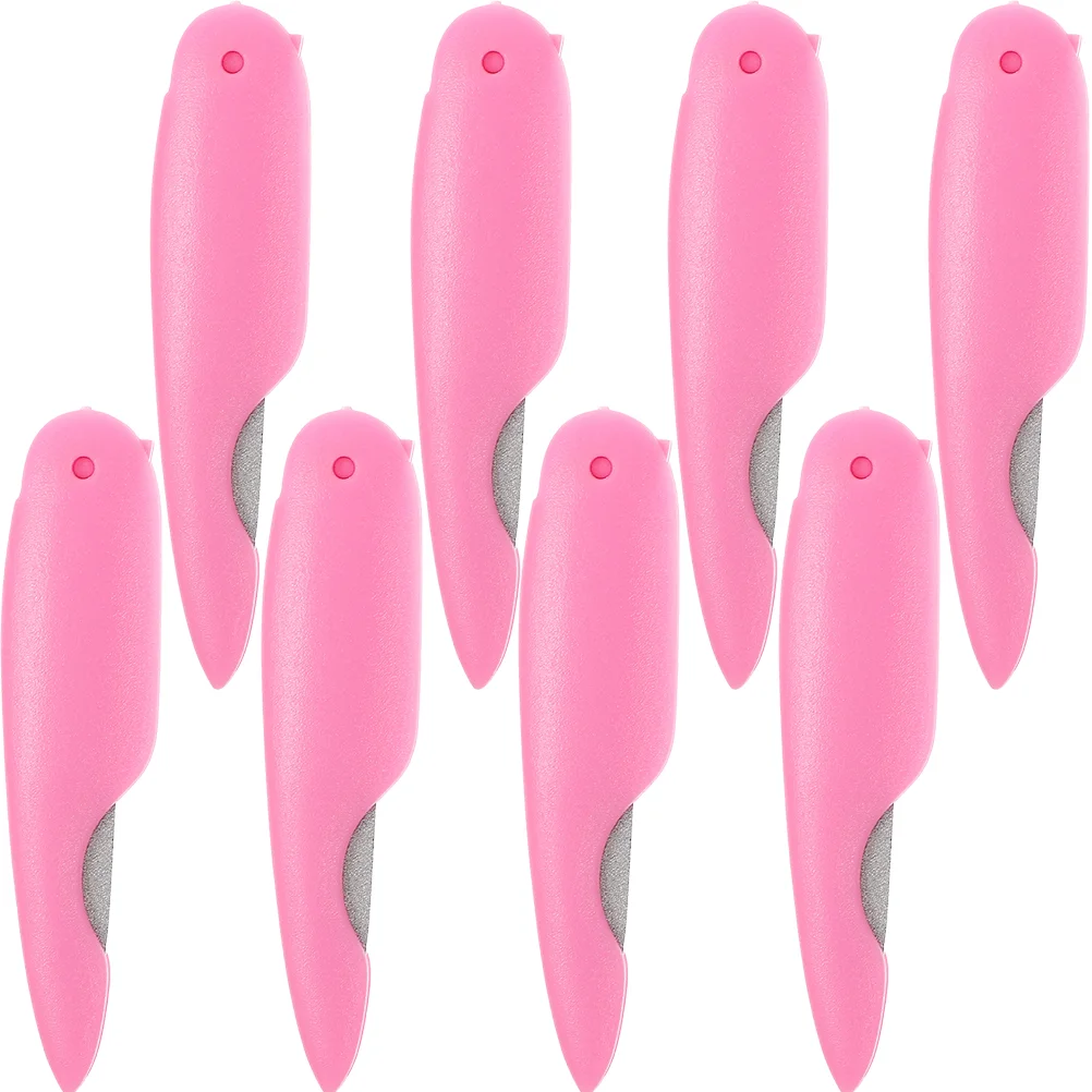 

8 Pcs Suit Folding Nail File Miss Pedicure Tools Trimming Files Abs Slanted Bulk