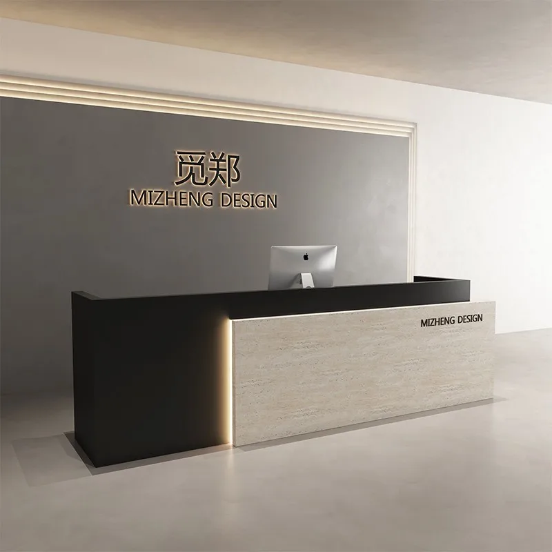 

Luxury Aesthetic Reception Desk Counter Modern Hotel Office Reception Desk Counter Hair Salon Simple Modern Commercial Furniture