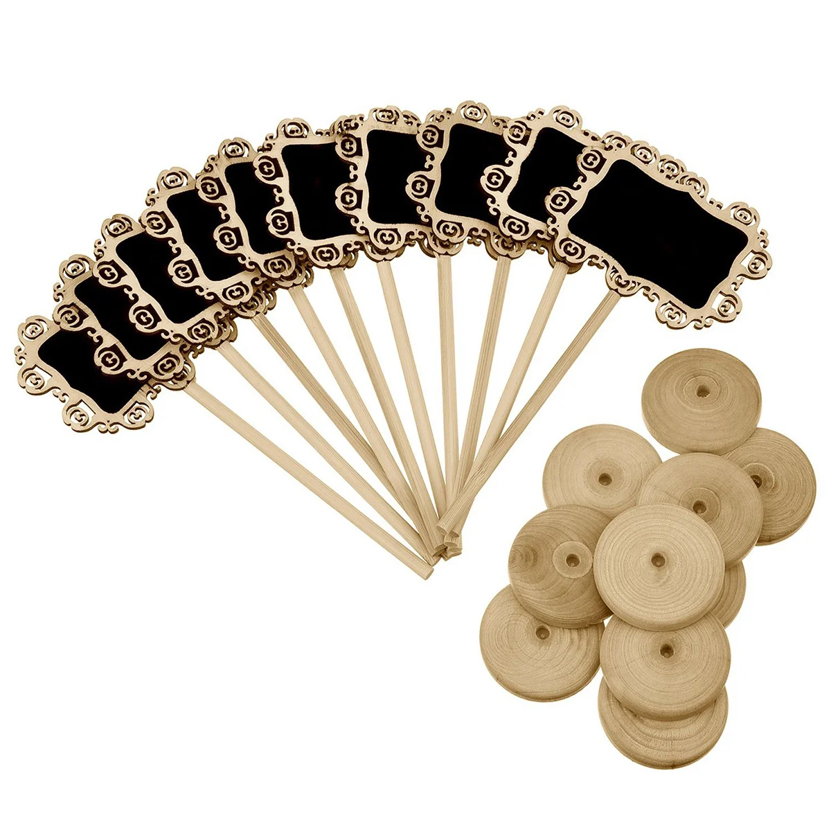 12 個ミニ黒板スタンド取り外し可能なベーステーブル番号メッセージ結婚式子供パーティーの装飾ミニ黒板