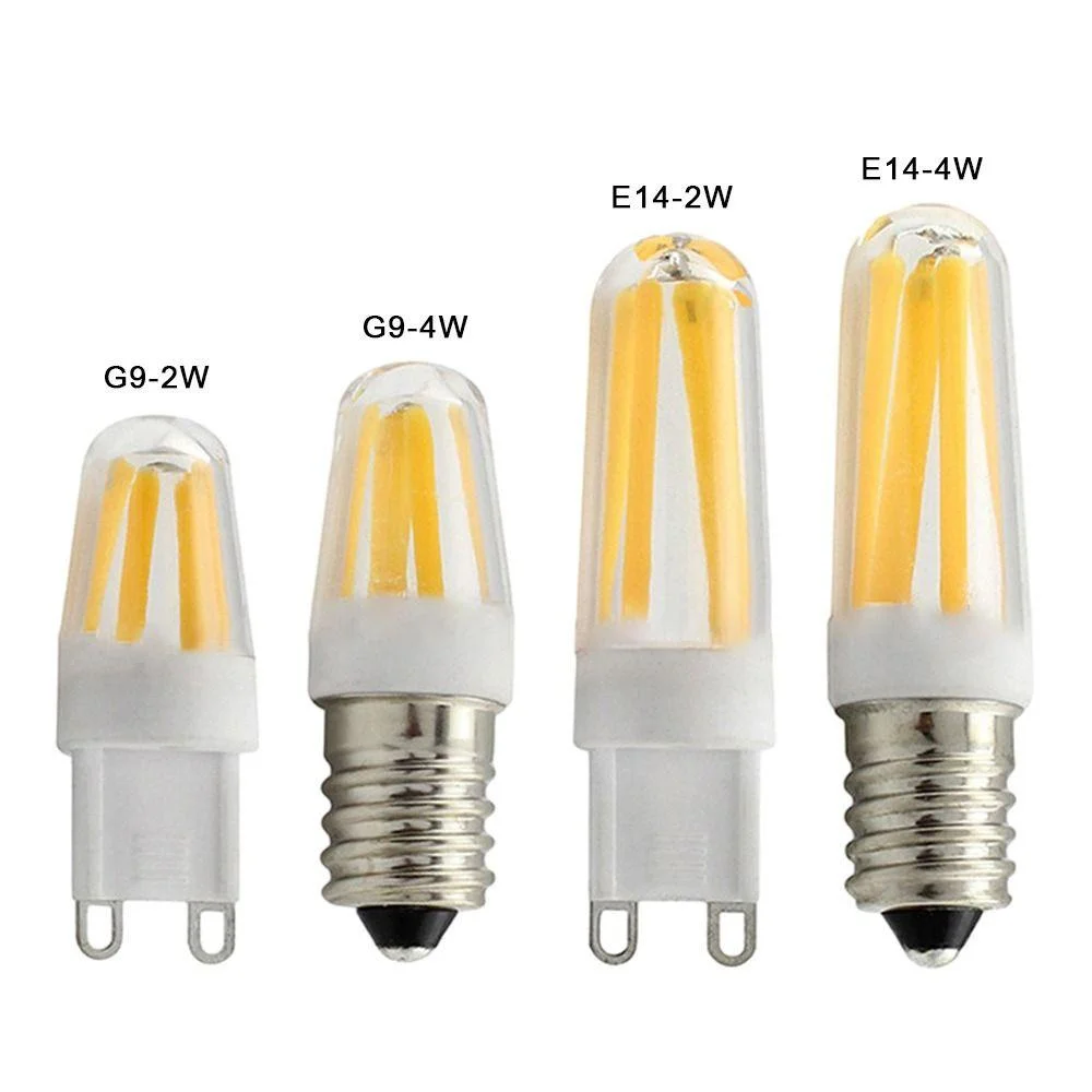 Lâmpada LED regulável para casa, tampa da lâmpada de cristal, luz anti-flare, branco, quente, PC, G9, E14, substituição