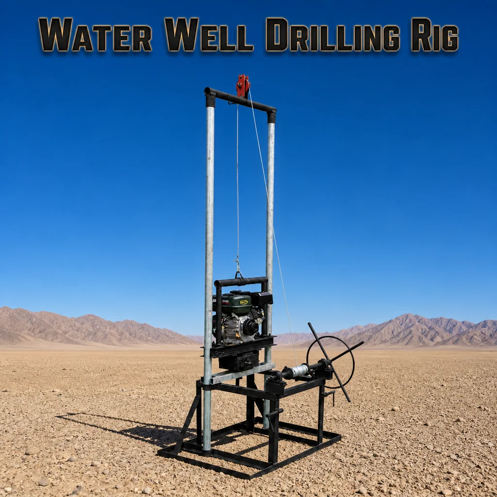 Customized Water Drilling Rig Petrol Diesel Engine High Performance Easy Operation 80m Water Well Drilling Machine