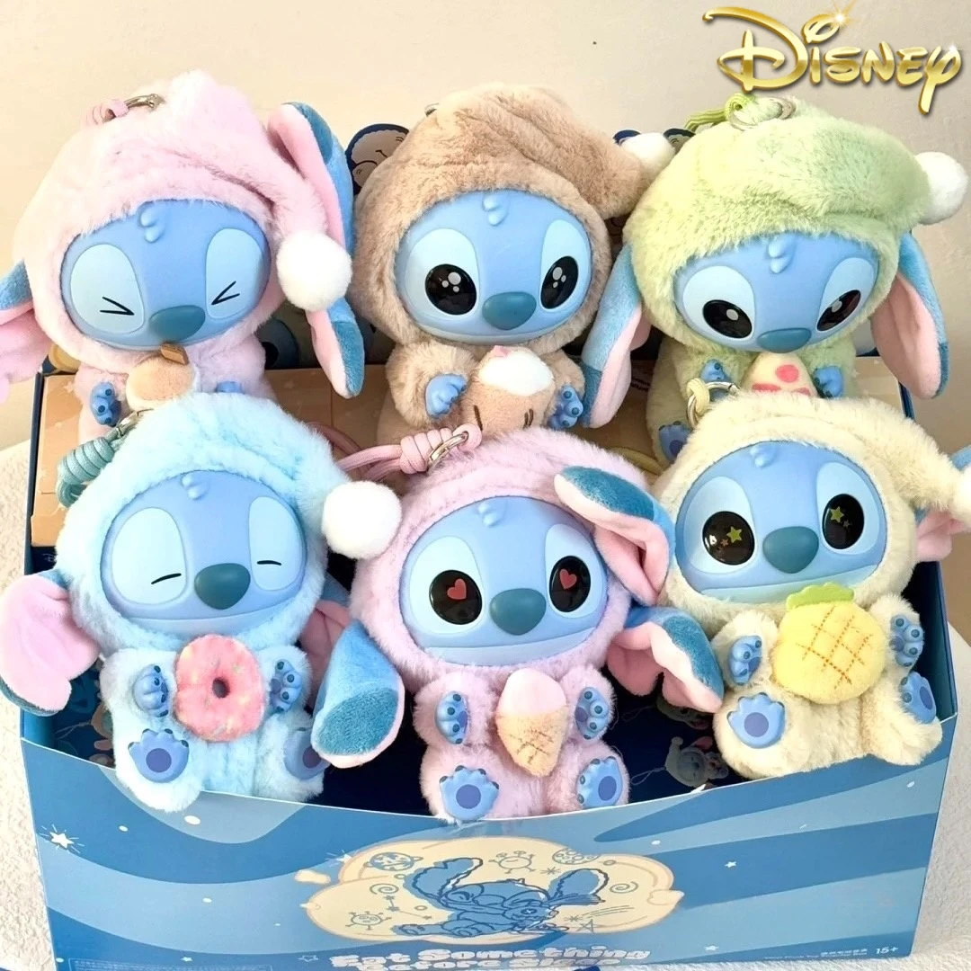 

New Genuine Disney Stitch Eat Something Before Sleep Series Blind Box Vinyl Plush Pendant Mystery Box Cute Stitch Doll Gifts Toy