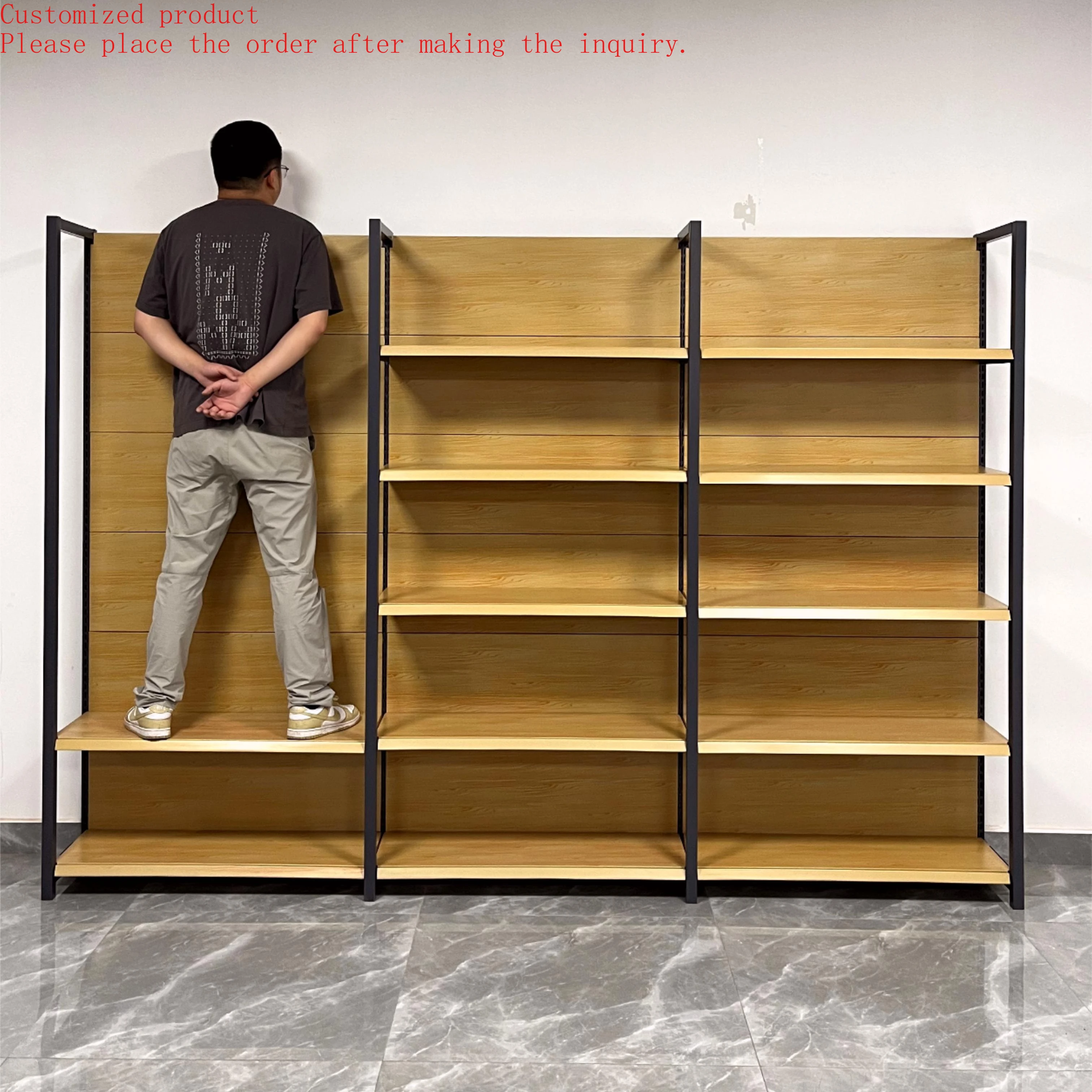 

Custom.GU JIU Factory Price Display Racks for Shop Stands Retail Grocery Store Rack Customization Supermarket Shelves