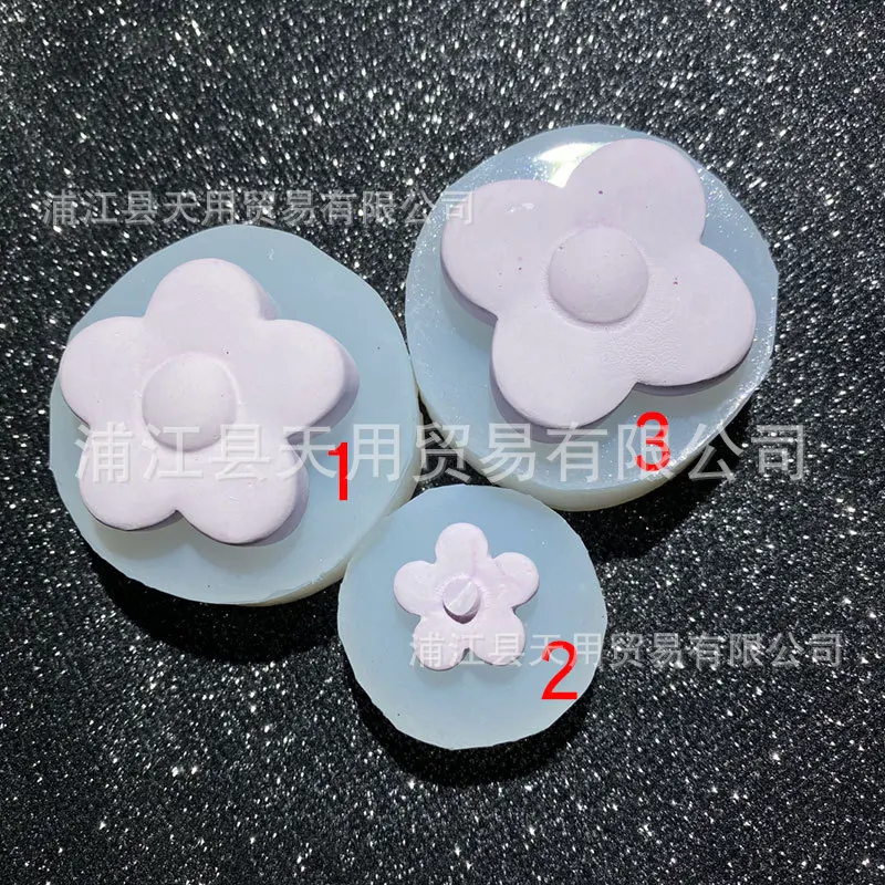 DIY Large and Small Five-petaled Flower Silicone Mold Car Aromatherapy Gypsum Material Accessories Mould 15-874
