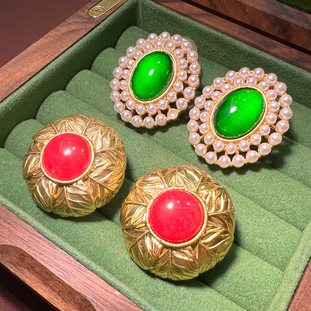 

Серьги-клипсы без прокола, винтажные, с жемчугом, в стиле Хепберн, розовые, круглые, в западном стиле, антикварные, премиум-класса, оптовая партия