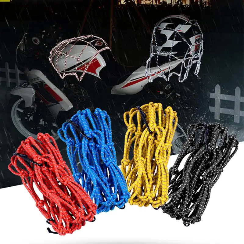 Reflective Moto Helmet Mesh Motorcycle Luggage Net Protective Gears Luggage Hooks Motorcycle Accessories Organizer