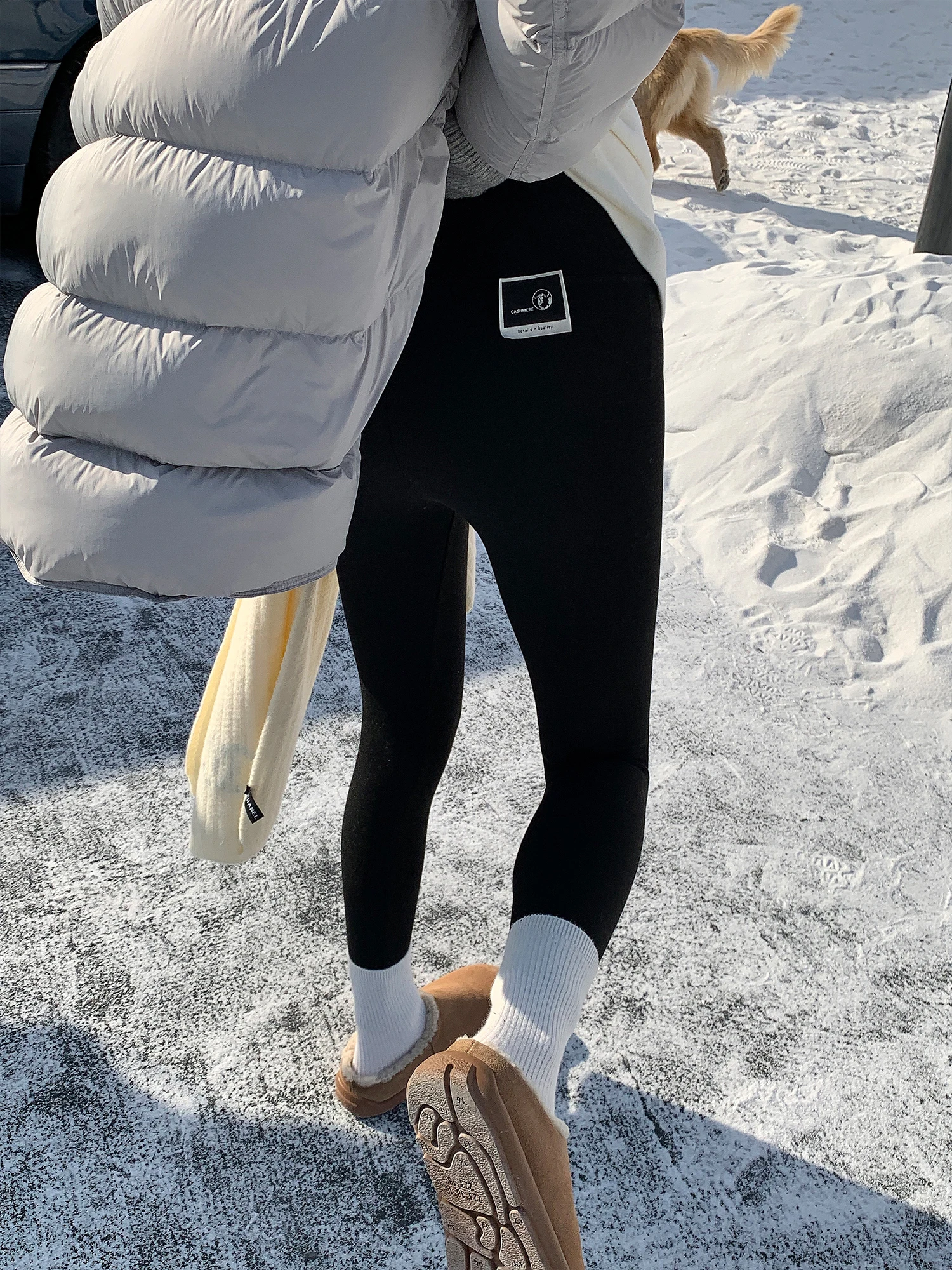 

Alpaca Wool Leggings Women's Slimming a Bla Long Pants Winter Faionable Comfortable Breathable Stretchy Trousers
