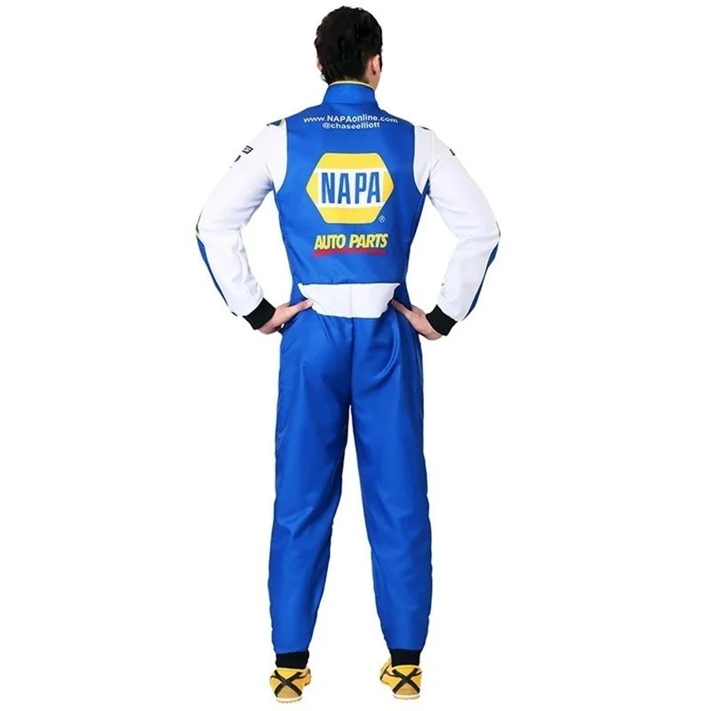 Adult Kids Long Sleeves Race Car Driver Jumpsuit Racer Racing Uniform Men Boys Set Halloween Christmas Cosplay Costume