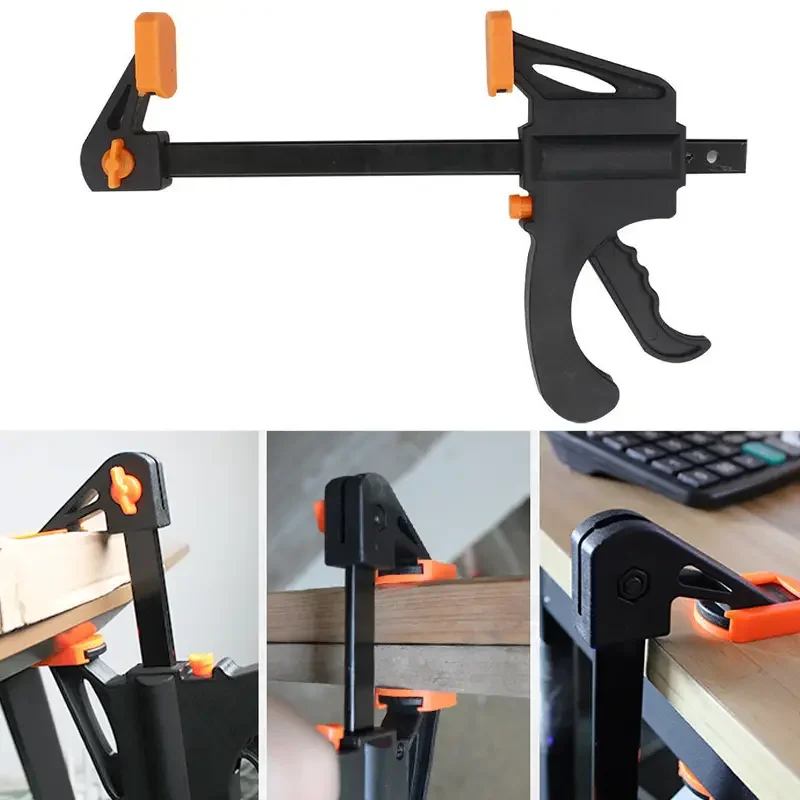 5Pcs 4 Polegada Quick Ratchet Lançamento Clip Kit Ajustável Handheld WoodWork Bar Braçadeira Spreader Gadget DIY Mão Carpintaria Ferramentas