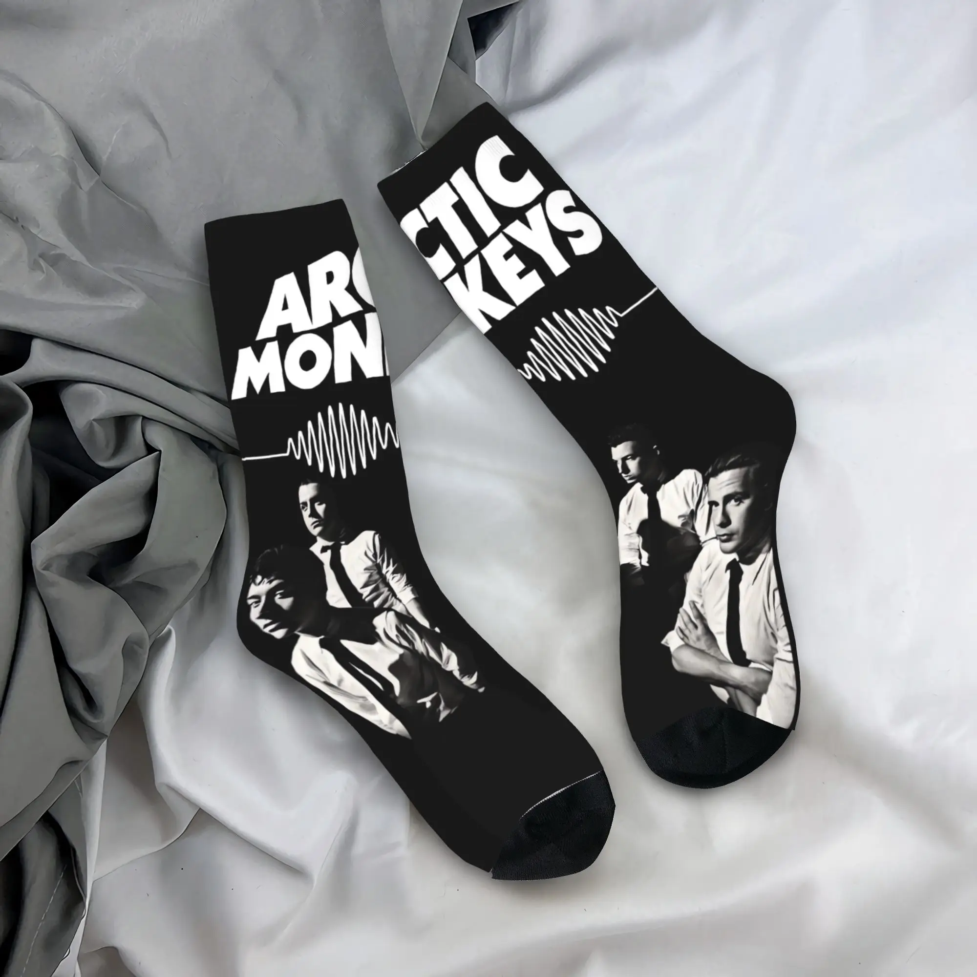 Rock Band Arctic Monkeys Socks  Retro Stockings Winter Non Slip Adults Men Socks Warm Soft Graphic Running Socks