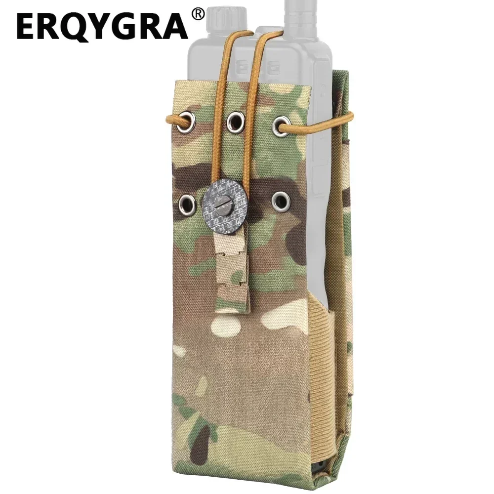 

ERQYGRA Tactical F Style Universal Radio Pouch Molle System Paintball Accessories CS Wargame Waist Bag Holster Outdoor Hunting