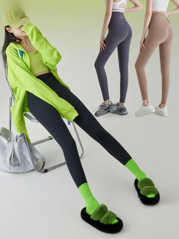 

Женские леггинсы для йоги с высокой талией, высокоэластичные, облегающие, с защитой от скольжения, для коррекции живота, дышащие, влагоотводящие, базовый слой