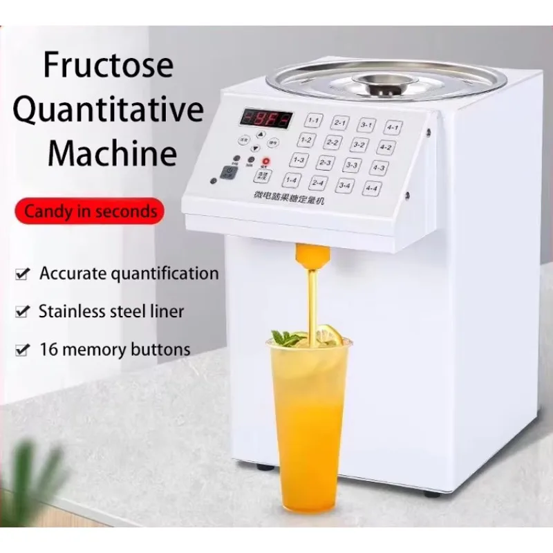 Commerciële 8L Fructose Dispenser Melk Thee Winkel Precisie Fructose Machine