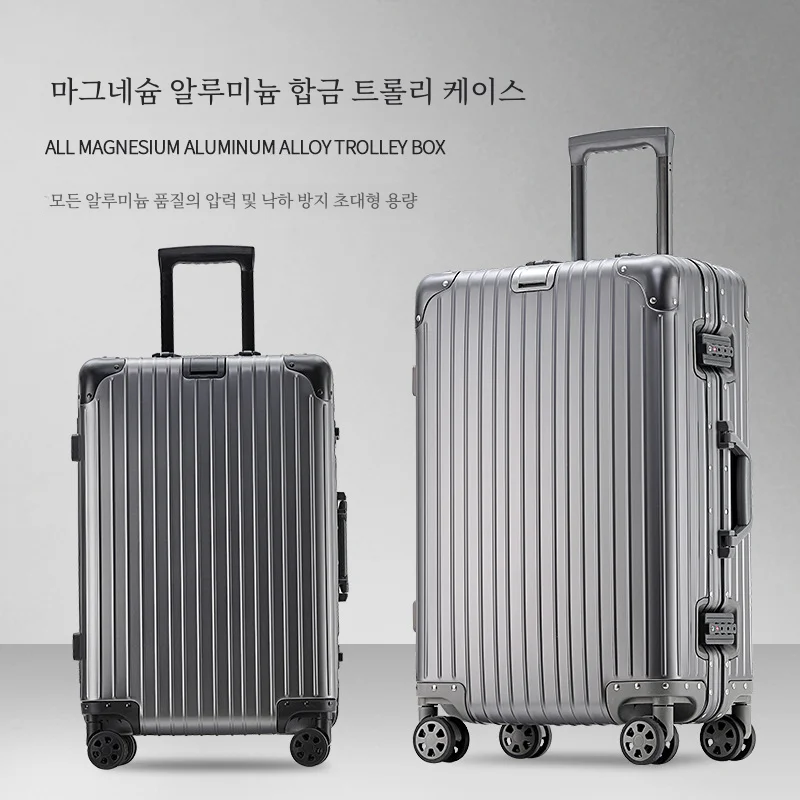 Pierre Cardin 2024 New Aluminum Magnesium Alloy Trolley Case Universal Wheel Password Lock Trolley Case Boarding Case Luggage...