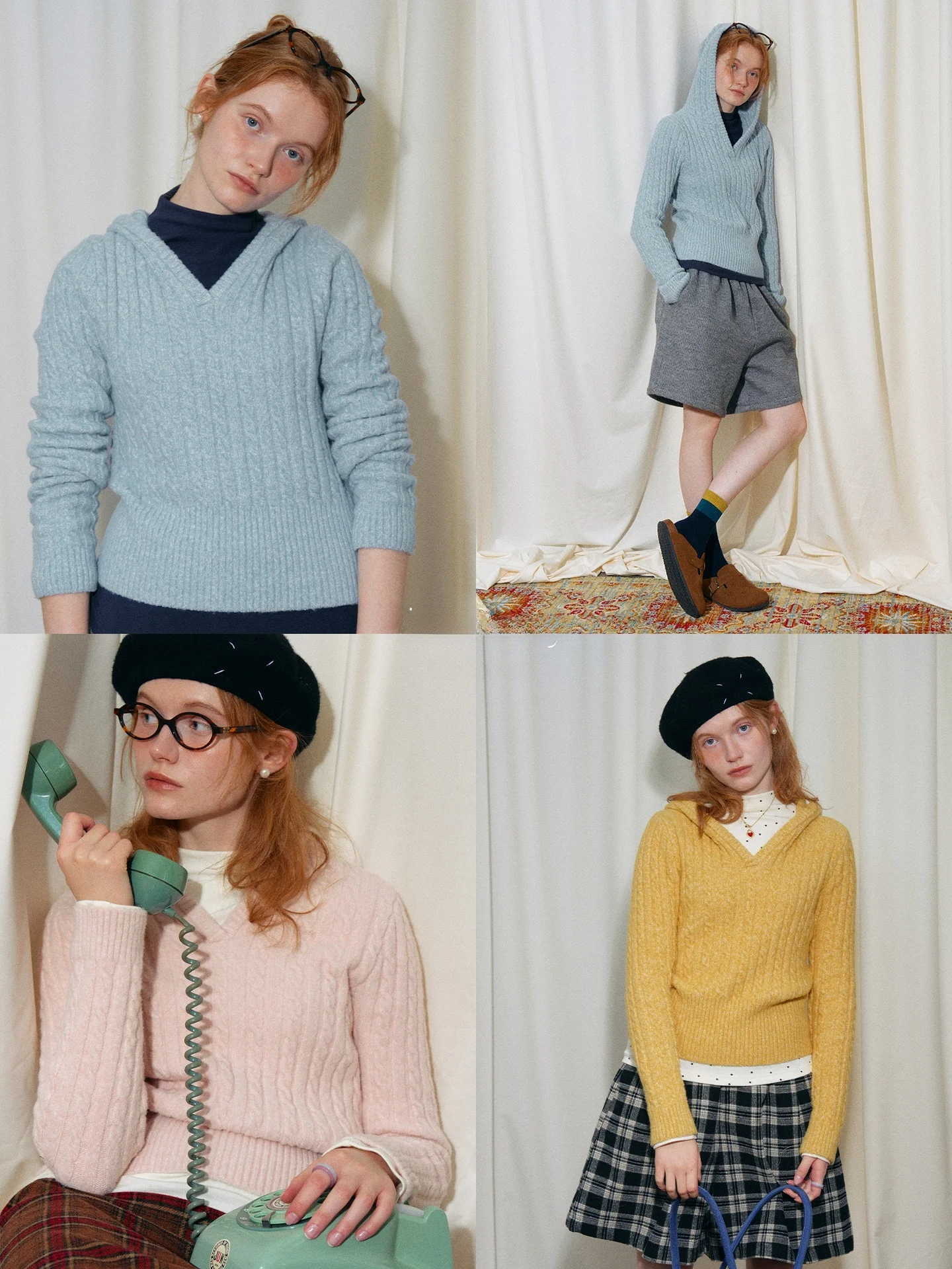 

Women's Woolen Hat Scarf Twist Sweater Slim Fit V-ne Long Sve Warm Casual Sle Faionable Knitted Top for Teens