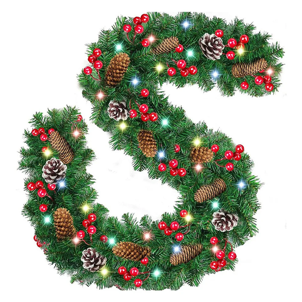 

Christmas Tree Ornaments Christmas Vine Christmas Garland 2.7 Meters Red Berries Wall Door Decor Christmas Decoration