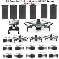 L200 PRO MAX 4K 6K 8K Brushless 2-Axis Gimbal GPS FPV RC Drone Quadcopter Spare Parts 7.4V 1600MAH Battery/Propeller/Arm/USB