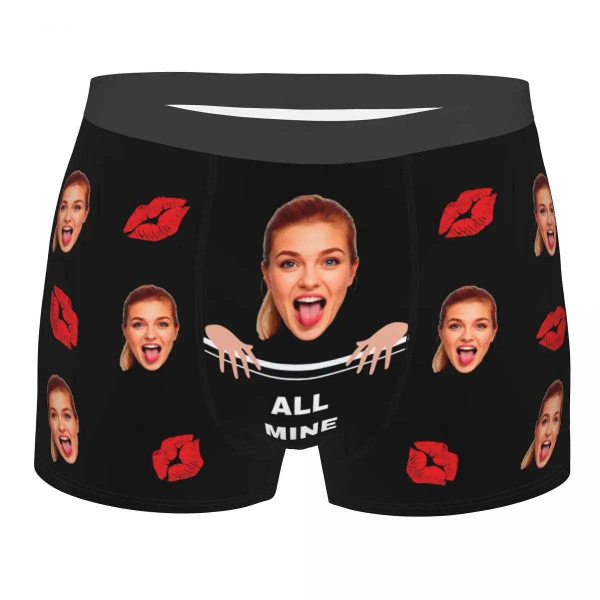 Cool Personalized Custom Face Photo Boxers Briefs Men's Breathable Underwear Valentine's Day Birthday Gift For Husband Boyfriend